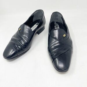 PV PONTE VECCHIO Florence Men’s Black All Leather Slip On Loafers Dress Shoes 9